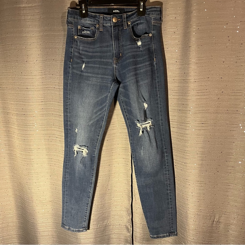 Aero Aeropostale Distressed High Rise Jeans‎ Size 6